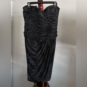 Calvin Klein Black Textured Pencil Skirt